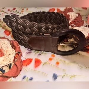 Vintage Brown Woven Braided Belt